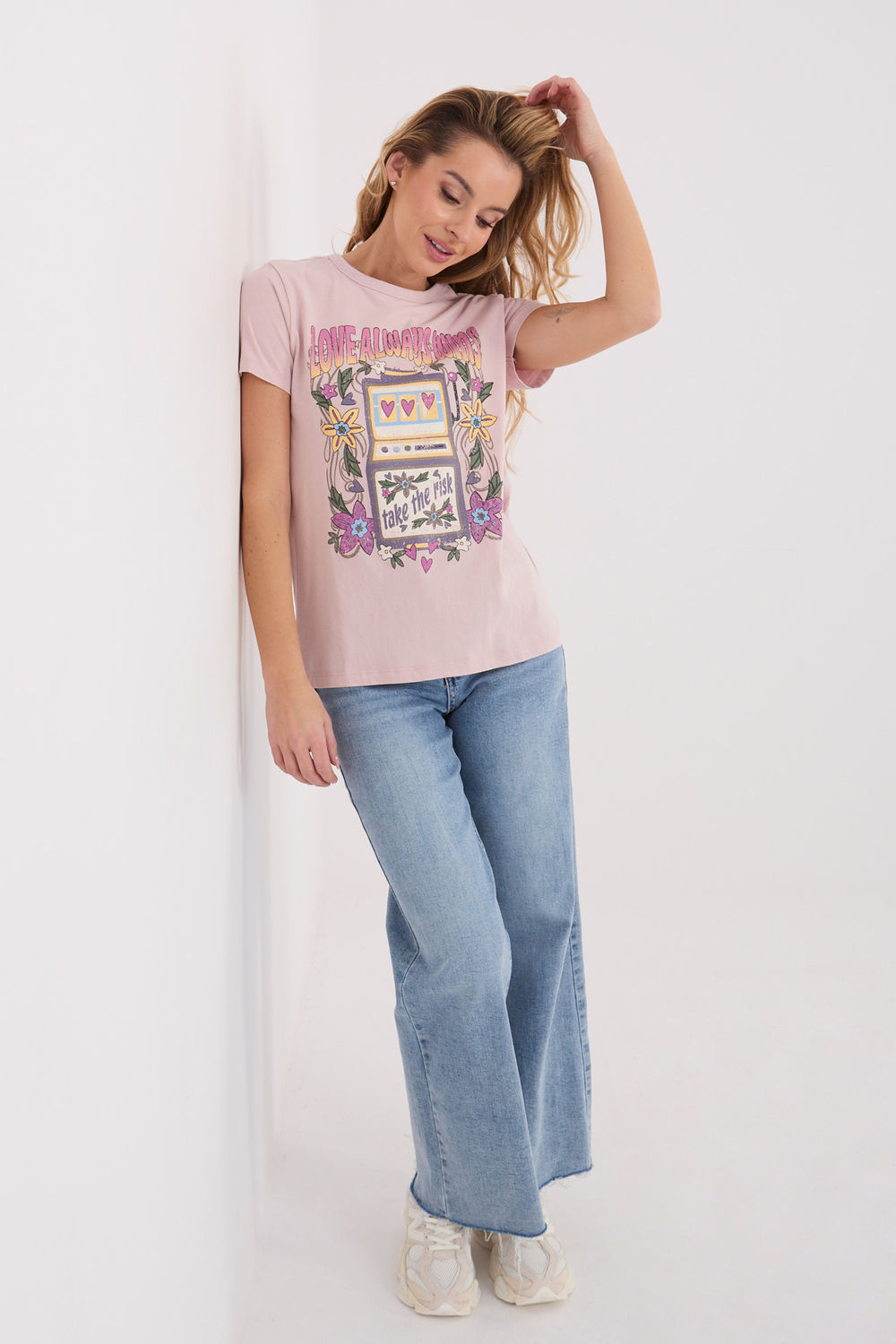 Tshirt Damski Model D12048M02556K Light Pink - Factory Price - obrazek 2