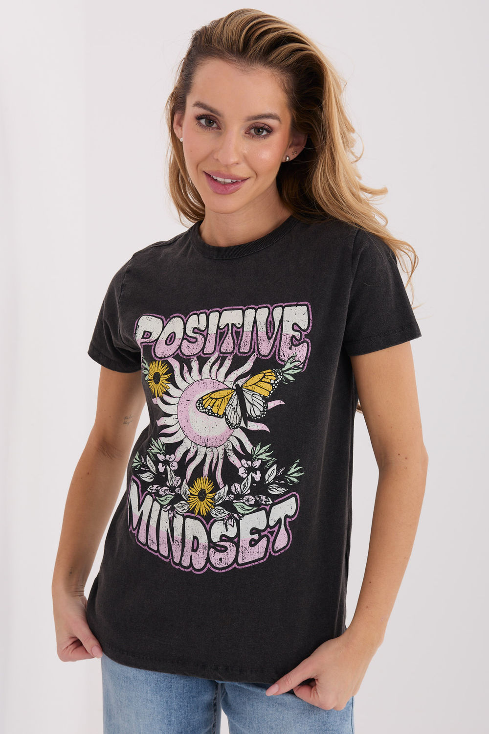 Tshirt Damski Model D12048M02556K Grafit - Factory Price