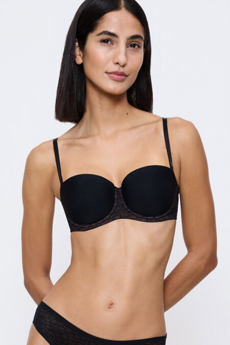 Biustonosz push up Biustonosz Usztywniany Model Signature Sheer 10224861-0004 218523 Black - Triumph
