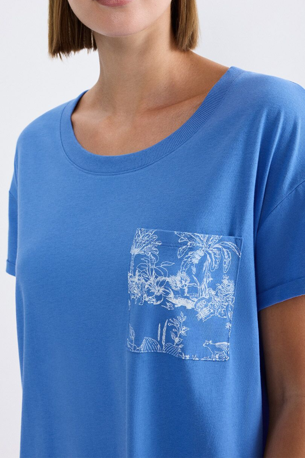 Koszulka nocna Koszula Nocna Model NIGHTDRESSES 10225066-005J 230968 Blue - Triumph - obrazek 4
