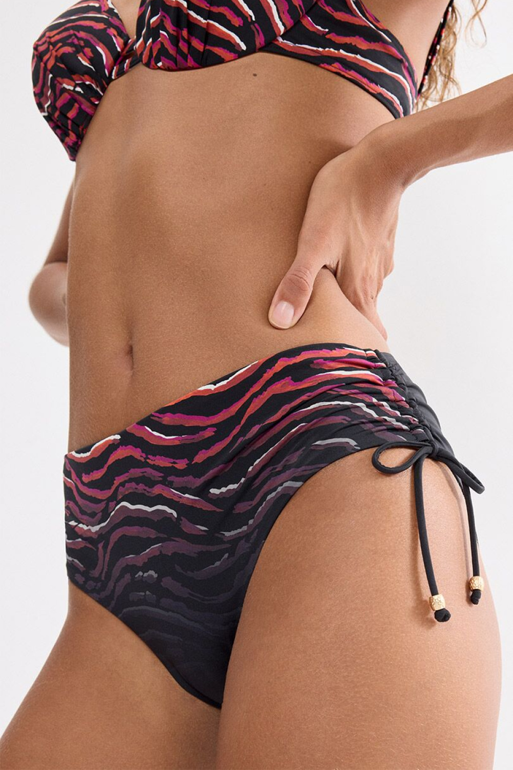 Kostium dwuczęściowy Figi Kąpielowe Model Summer Wild 10227253-M004 232525 Black/Pink - Triumph - obrazek 4