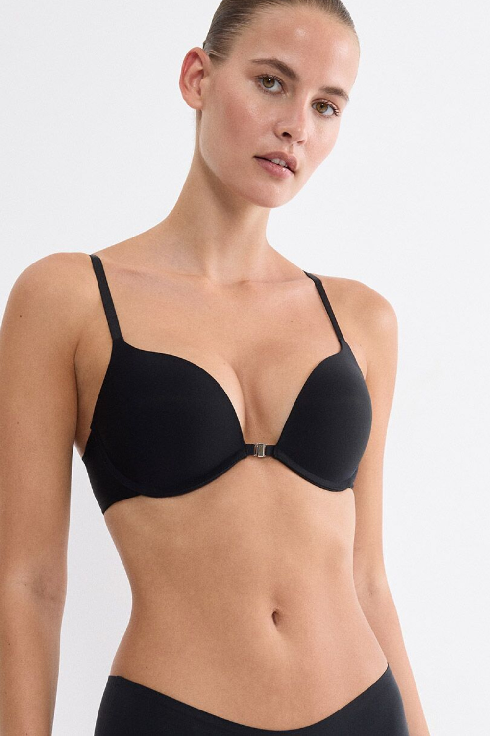 Biustonosz push up Biustonosz Push-up Model Pure Micro WHUF 10226410-0004 227602 Black - Triumph - obrazek 2
