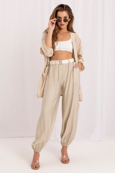 Spodnie Damskie Model IT-SP-10368.34 Beige - Rue Paris