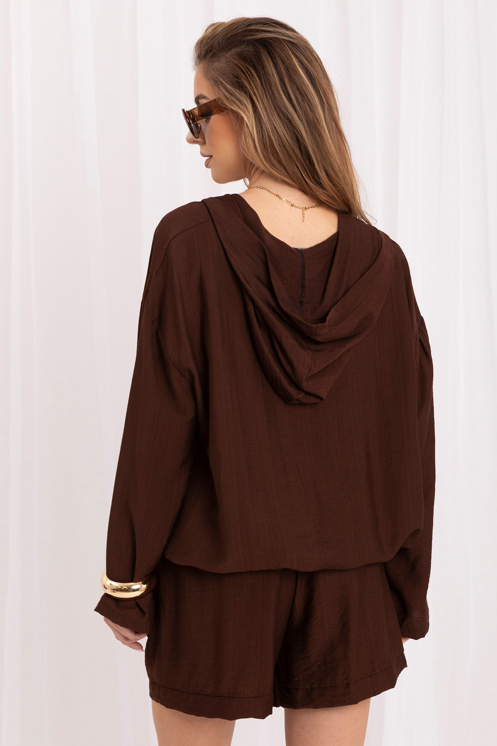 Bluza Damska Model IT-BL-10362.24 Dark Brown - Rue Paris - obrazek 3