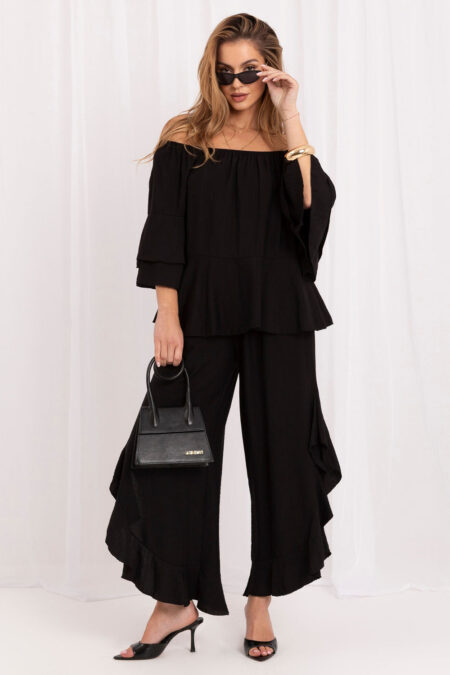 Spodnie Komplet Model IT-KMPL-10305.29 Black - Rue Paris
