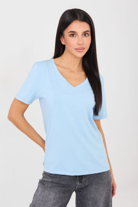 Tshirt Damski Model RV-TS-A1095.33 Light Blue - Rue Paris