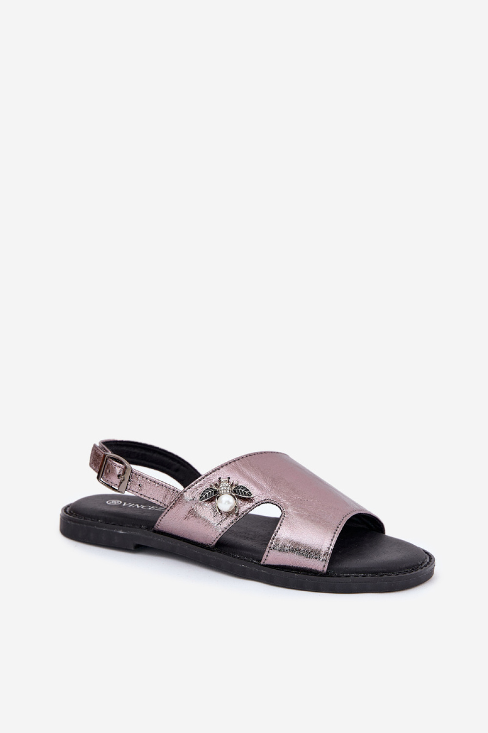 Sandały Model Vinceza 17378 Silver - Step in style - obrazek 2