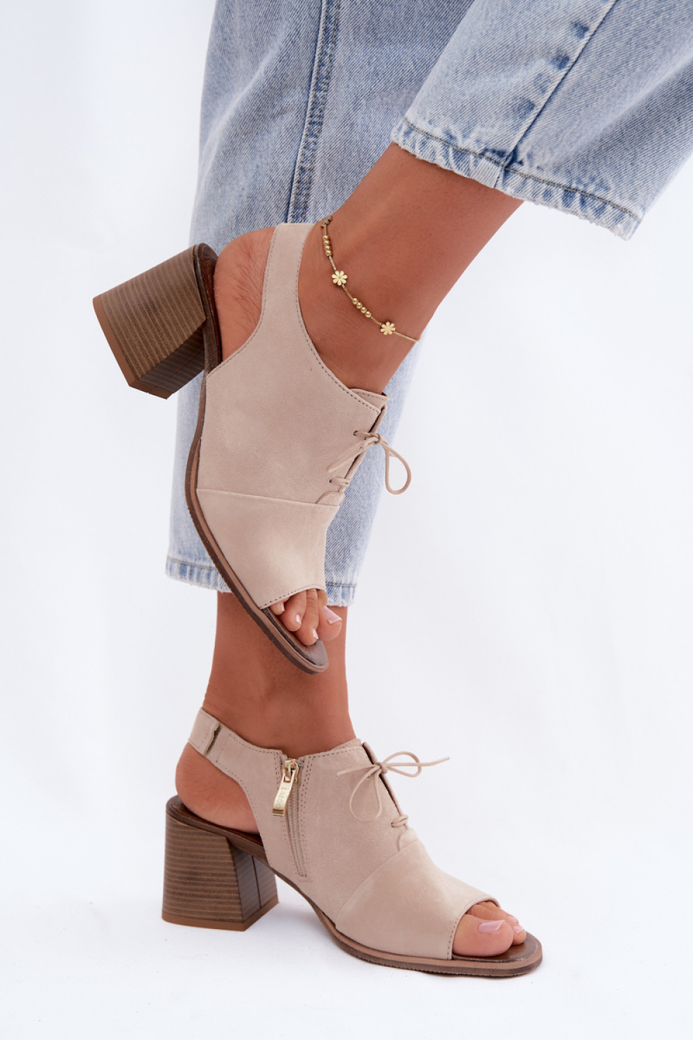 Sandały Model Zazoo 40523 Light Beige - Step in style - obrazek 3