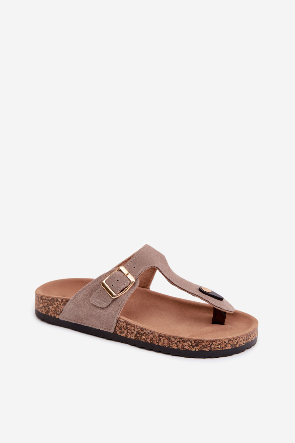 Sandał Japonki Model Honey 26SD21-101 Dark Beige - Step in style - obrazek 2