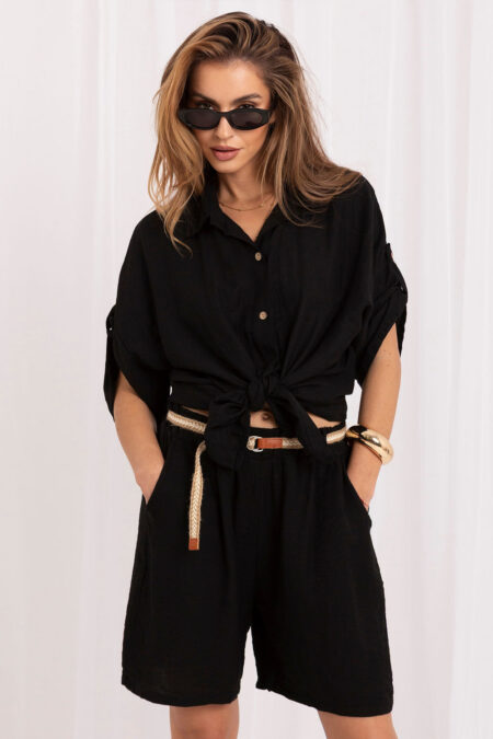 Szorty Damskie Model MI-SN-6620.72P Black - Italy Moda