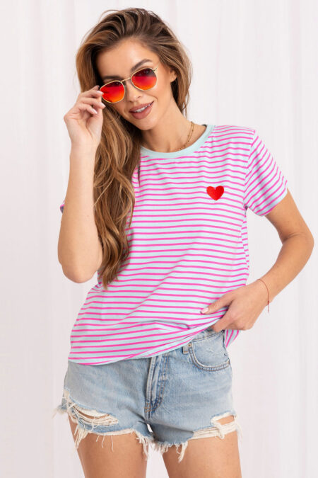 T-shirt Damski Model IT-TS-22397.89 Light Blue - Italy Moda
