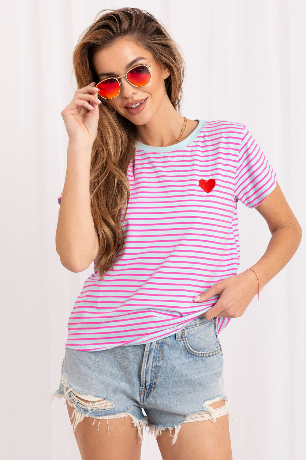 T-shirt Damski Model IT-TS-22397.89 Light Blue - Italy Moda