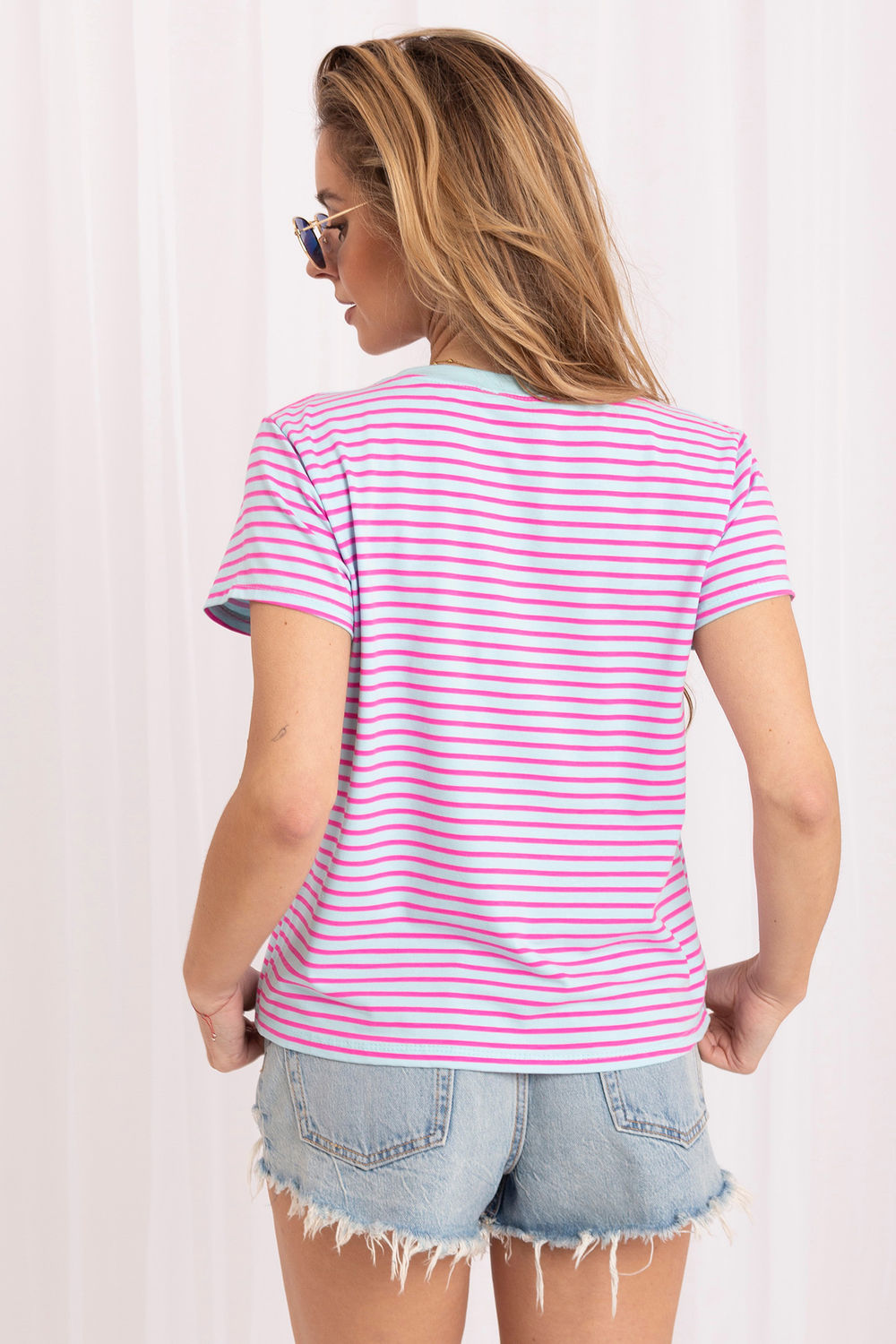 T-shirt Damski Model IT-TS-22397.89 Light Blue - Italy Moda - obrazek 3