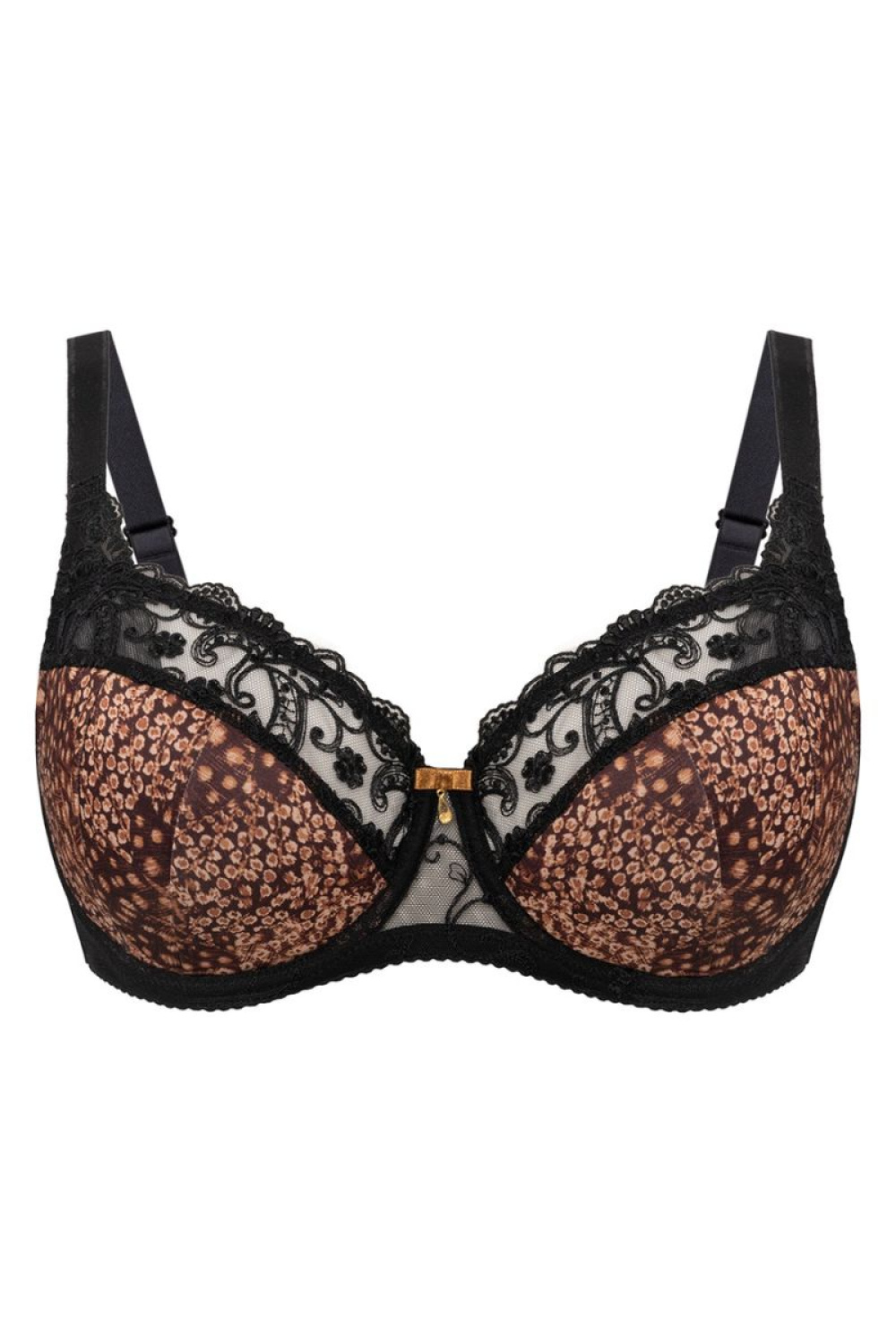 Biustonosz Soft Biustonosz Semi-Soft Model VB-473 Cynamon/Black - Vena