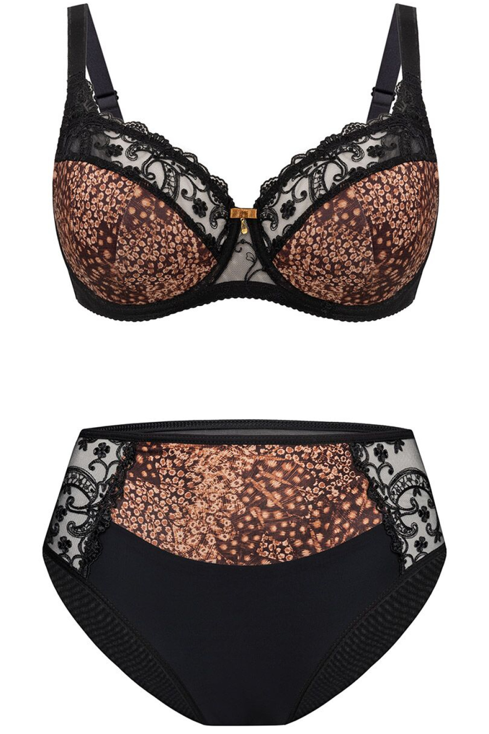 Biustonosz Soft Biustonosz Semi-Soft Model VB-473 Cynamon/Black - Vena - obrazek 2