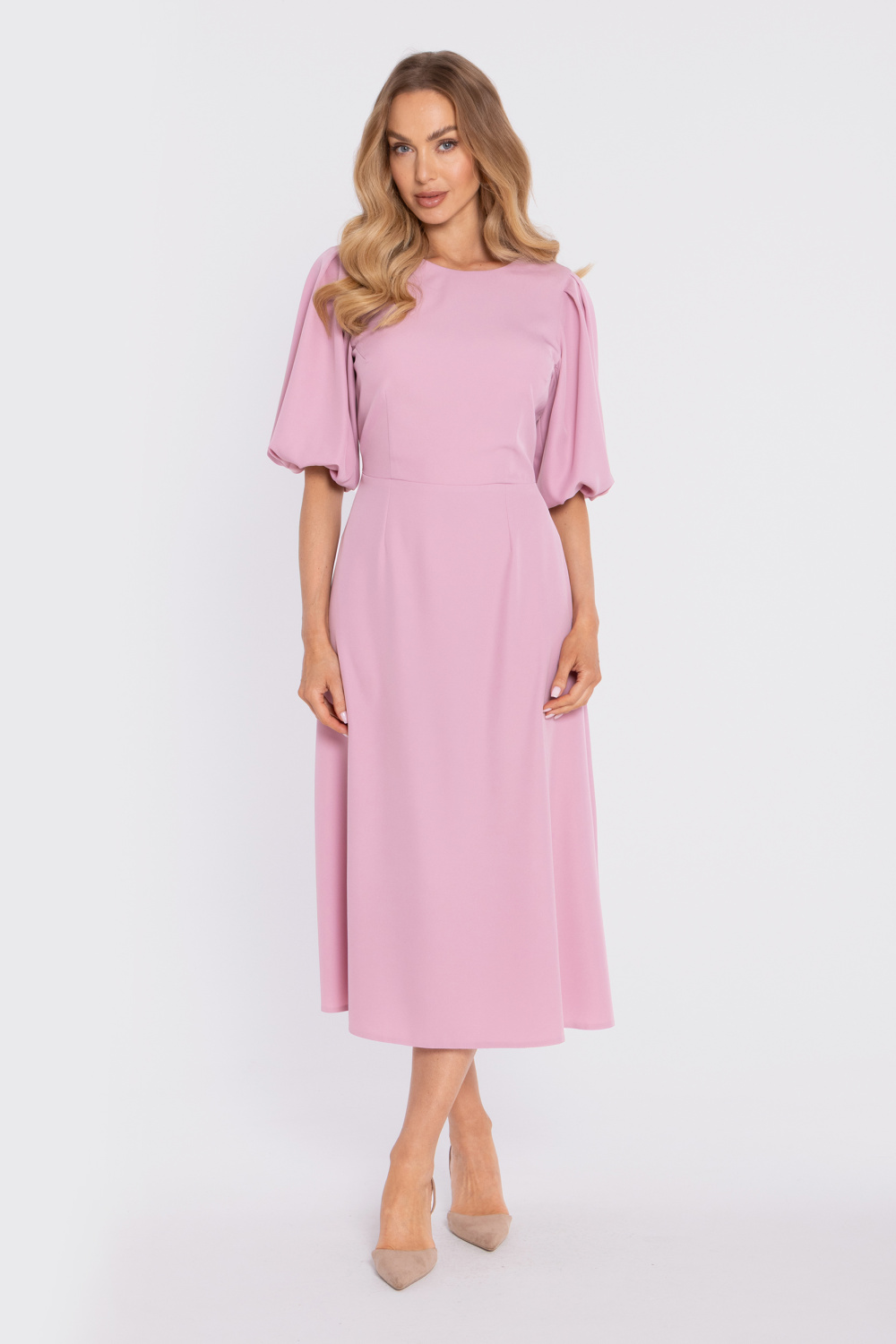 Sukienka Model MOE920 Powder Pink - Moe - obrazek 2