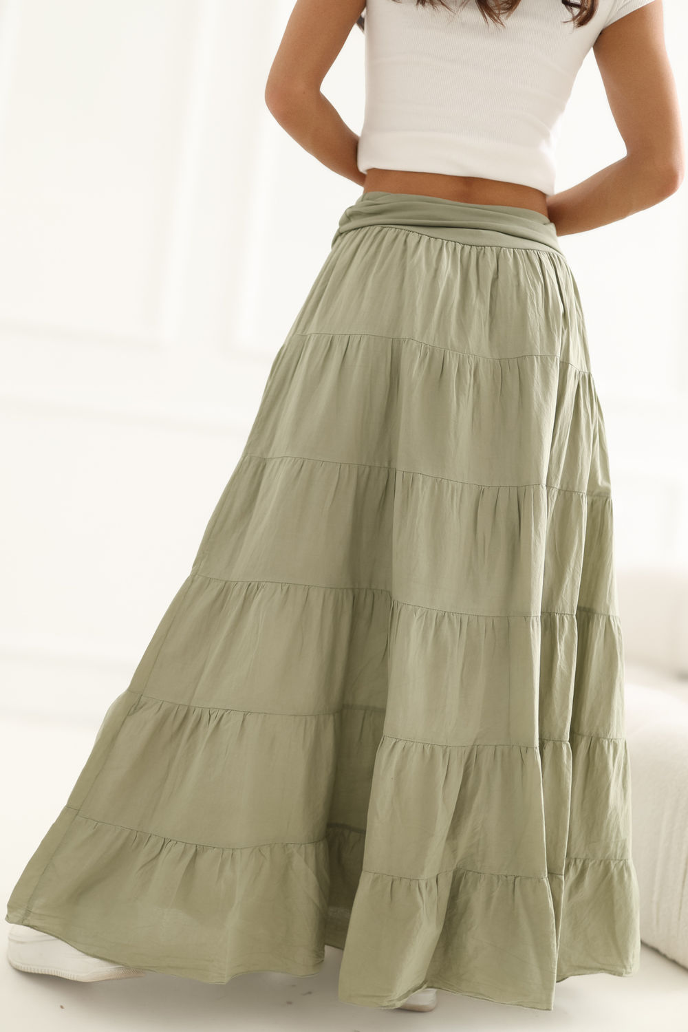 Spódnica Model IT-SD-FL9357MSL.52 Khaki - Italy Moda - obrazek 3