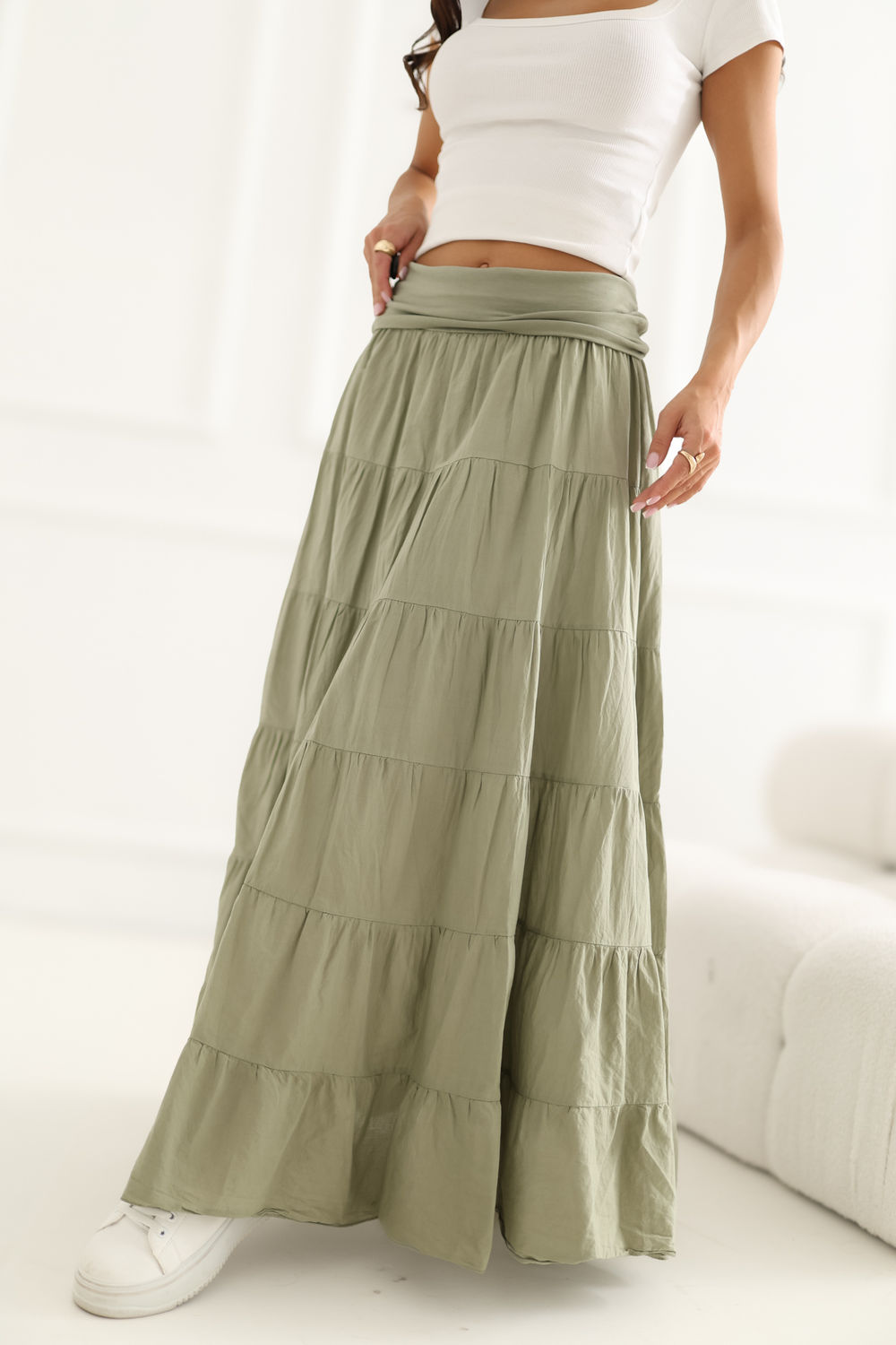 Spódnica Model IT-SD-FL9357MSL.52 Khaki - Italy Moda - obrazek 4