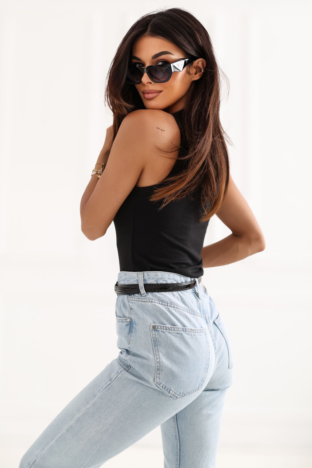 Koszulka Top Model RV-TP-A1363.01P Black - Rue Paris - obrazek 3