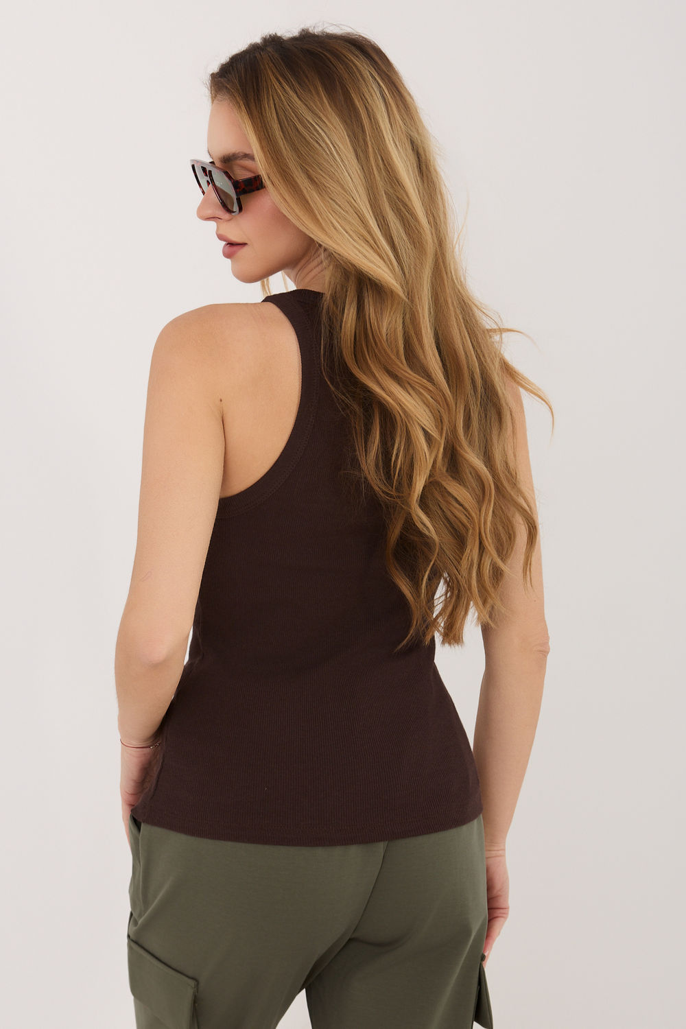 Koszulka Top Model RV-TP-A1363.01P Dark Brown - Rue Paris - obrazek 3