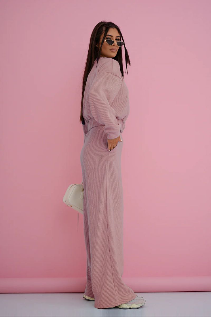 Spodnie Komplet Model Meggi Sztruks 616864312 Powder Pink - LaBalancia - obrazek 3