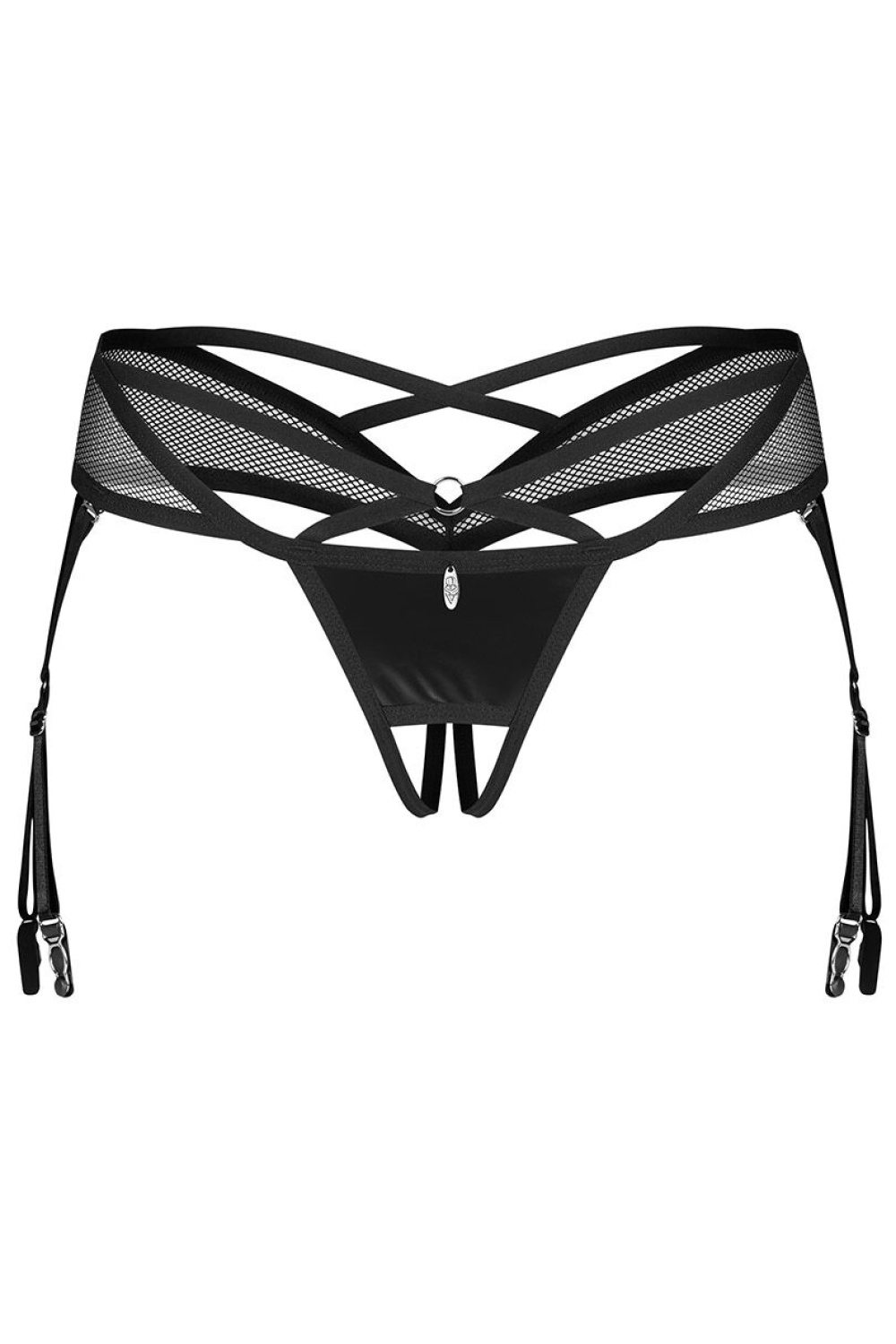 Stringi z paskami do pończoch Model Dominna 221790 Black - Obsessive - obrazek 3