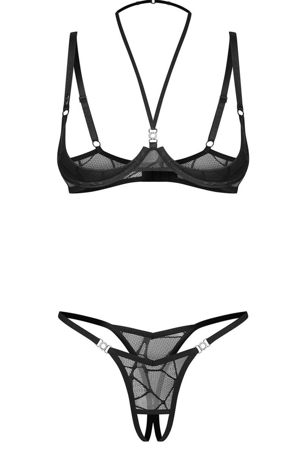 Komplet Model Olianna Fiszbiny 232417 Black - Obsessive - obrazek 3