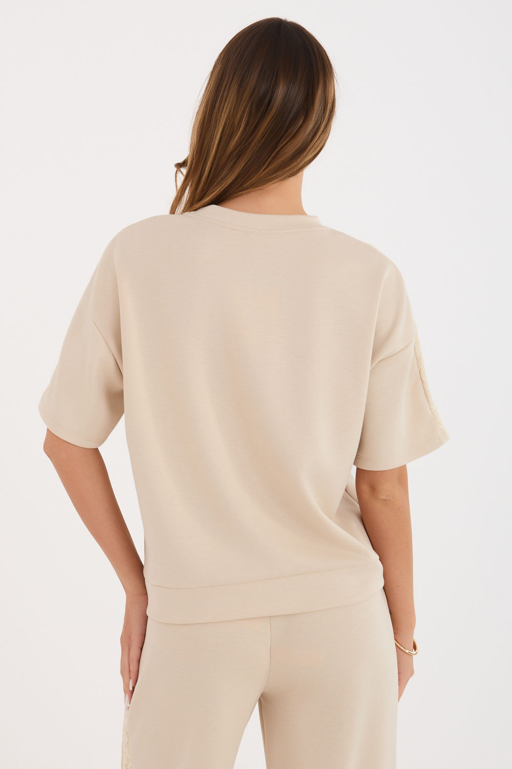 Bluzka Model IT-BZ-97598.96 Beige - Factory Price - obrazek 3
