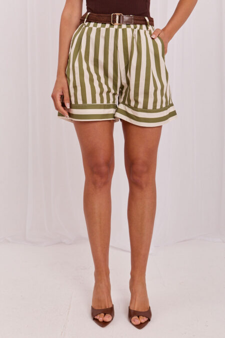 Szorty Damskie Model IT-SN-FL10552YGM.64 Khaki - Italy Moda