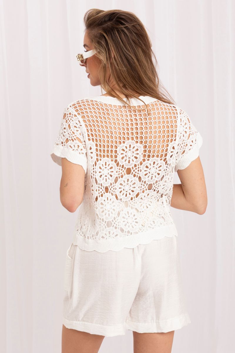 Sweter Damskie Model CS-SW-VI9822.75 Ecru - Factory Price - obrazek 5
