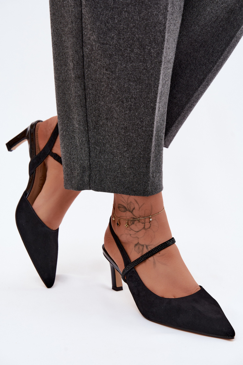 Sandały Model DA CR61-3048 Black Zamsz - Step in style - obrazek 3
