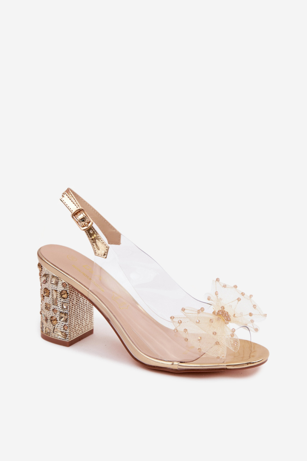 Sandały Model DA MR61-9010 Gold - Step in style - obrazek 2
