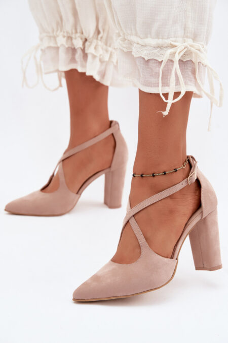 Czółenka Model Zazoo 1053 Beige Zamsz - Step in style