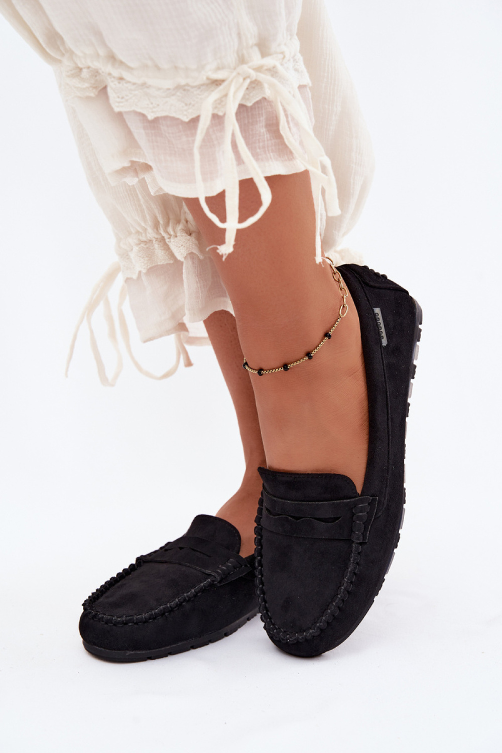 Mokasyny Model Galadriel F79-1 Black - Step in style - obrazek 3