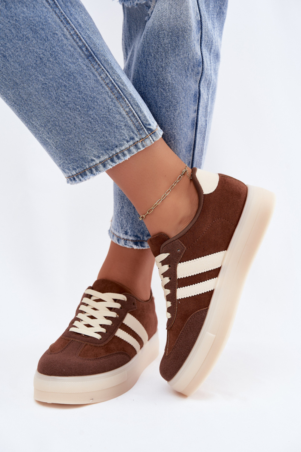 Buty Sportowe Model Giselia 9059 Brown - Step in style - obrazek 3