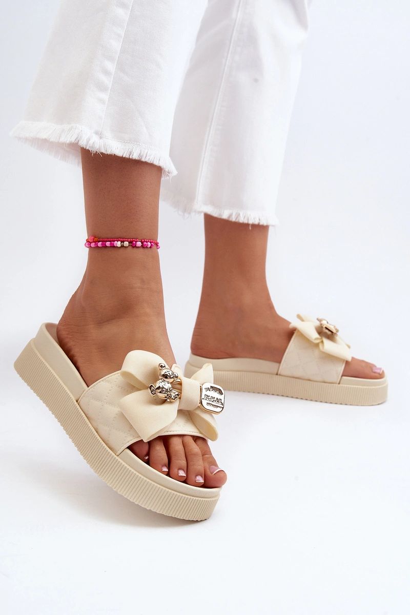 Sandał Klapki Modele Katterina SP50-3/BG146P Beige - Step in style - obrazek 4
