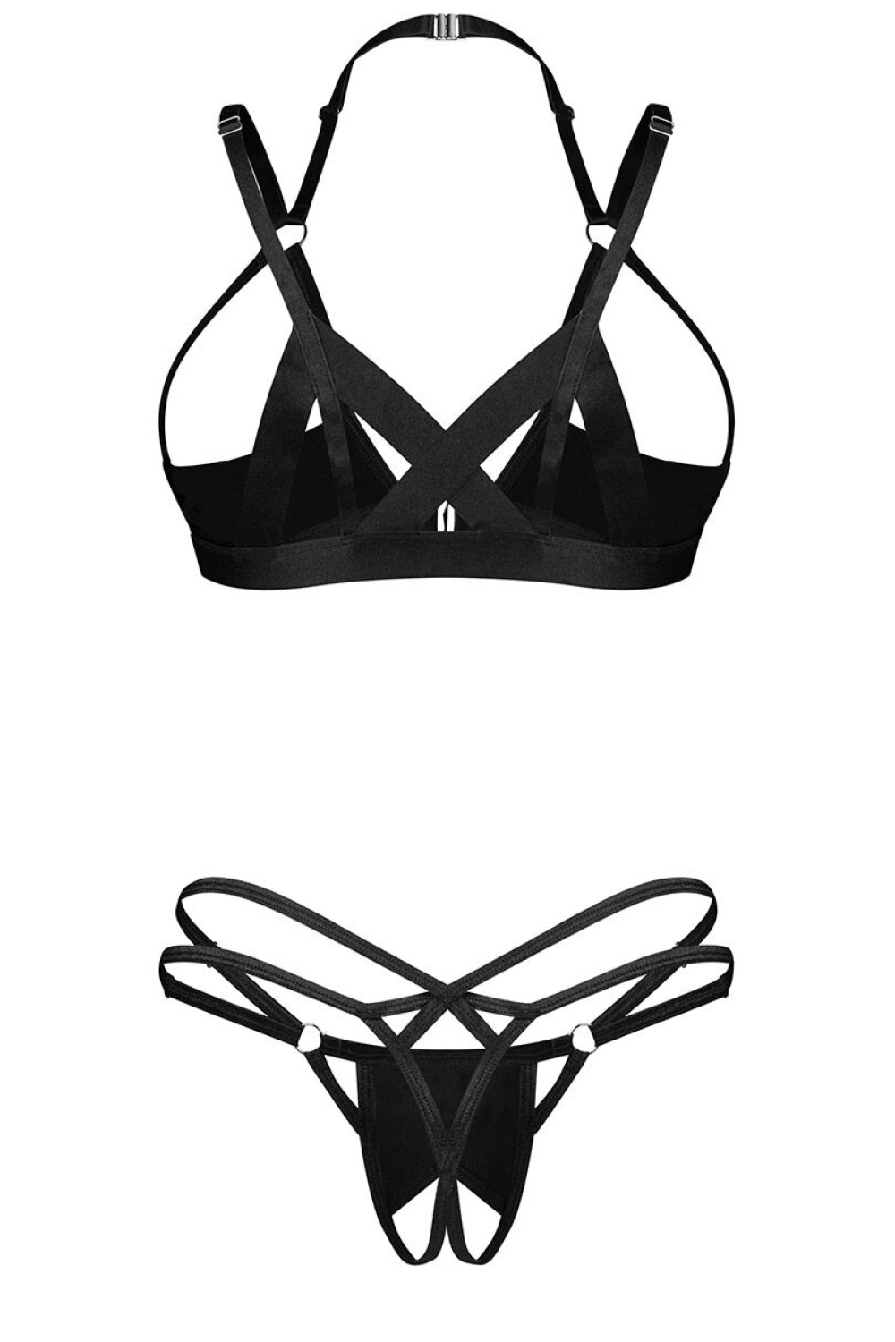Komplet Model Keira Lise Otwarty 216648 Black - Obsessive - obrazek 4