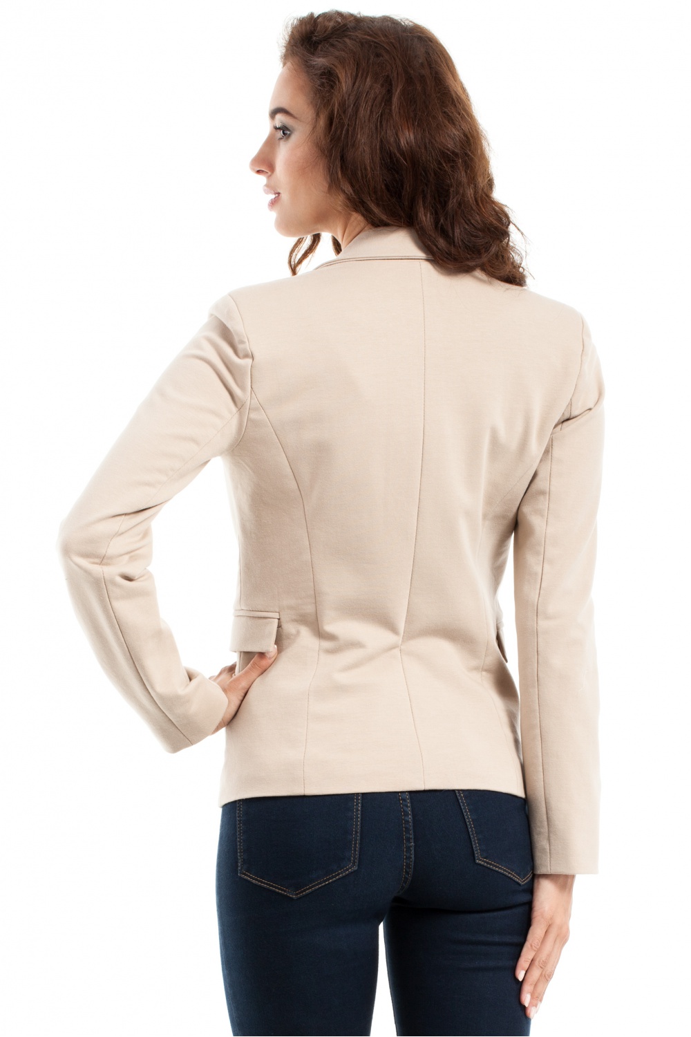Żakiet Model MOE243 Beige - Moe - obrazek 3