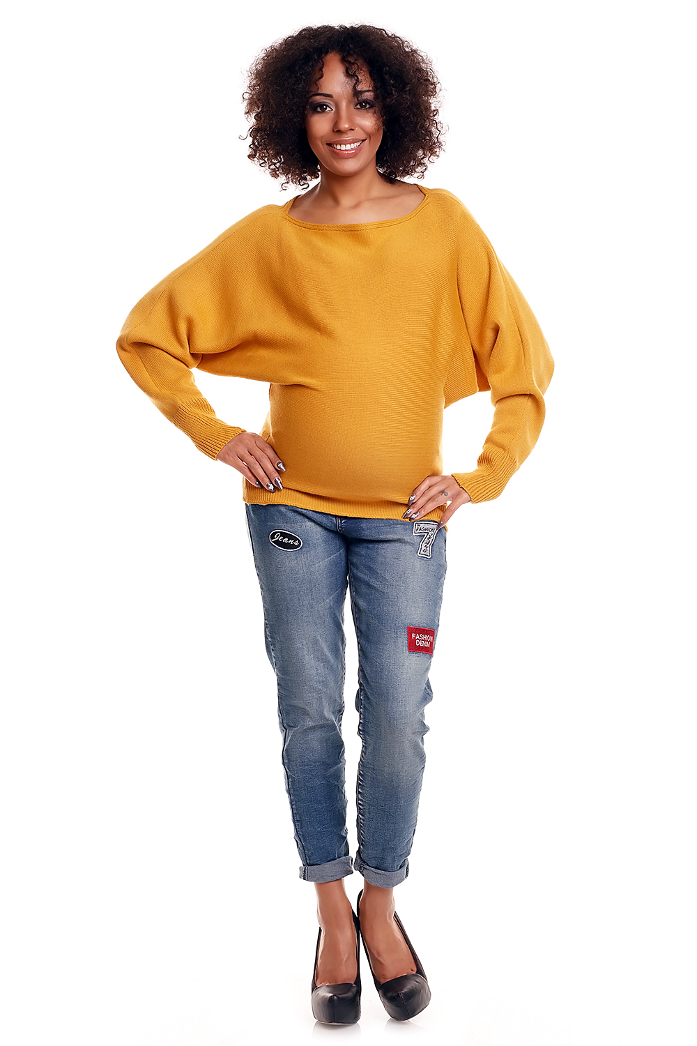 Sweter model 70003C Mustard - PeeKaBoo - obrazek 2