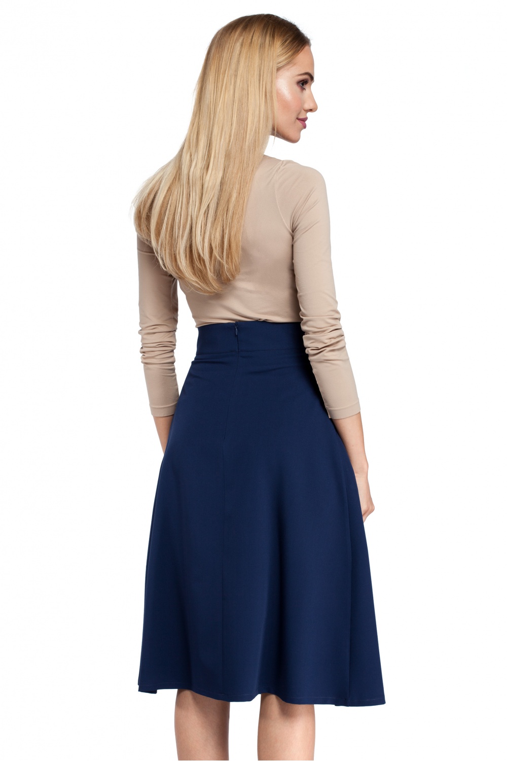 Spódnica Model MOE302 Navy - Moe - obrazek 3