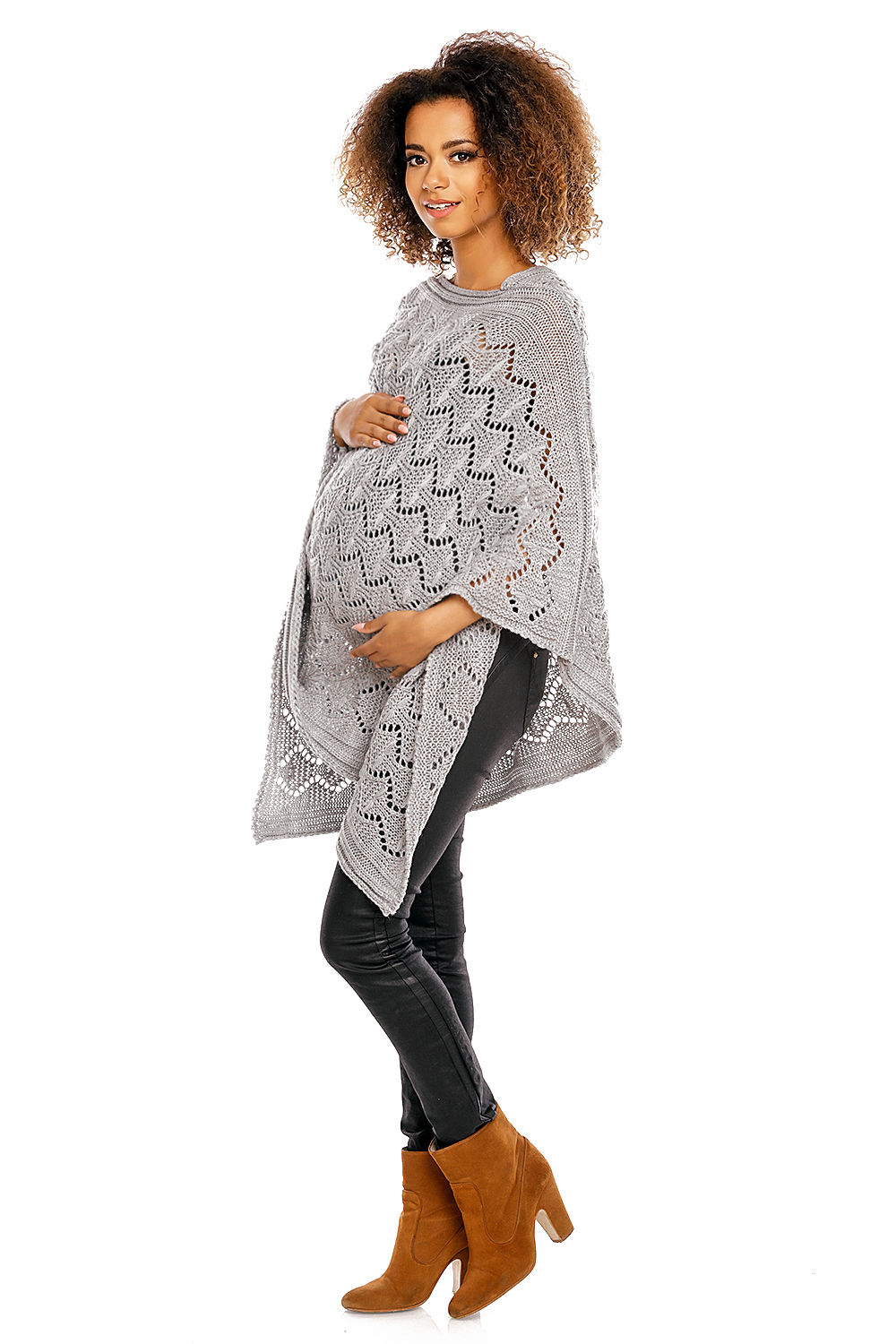 Poncho model 30012C Light Gray - PeeKaBoo - obrazek 3
