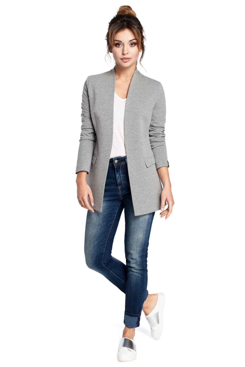 Żakiet Model B030 Grey - BeWear - obrazek 2