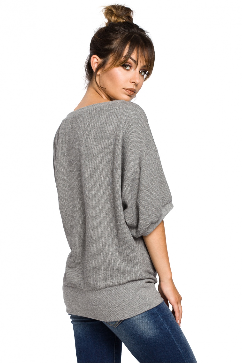 Bluza Damska Model B048 Grey - BeWear - obrazek 3