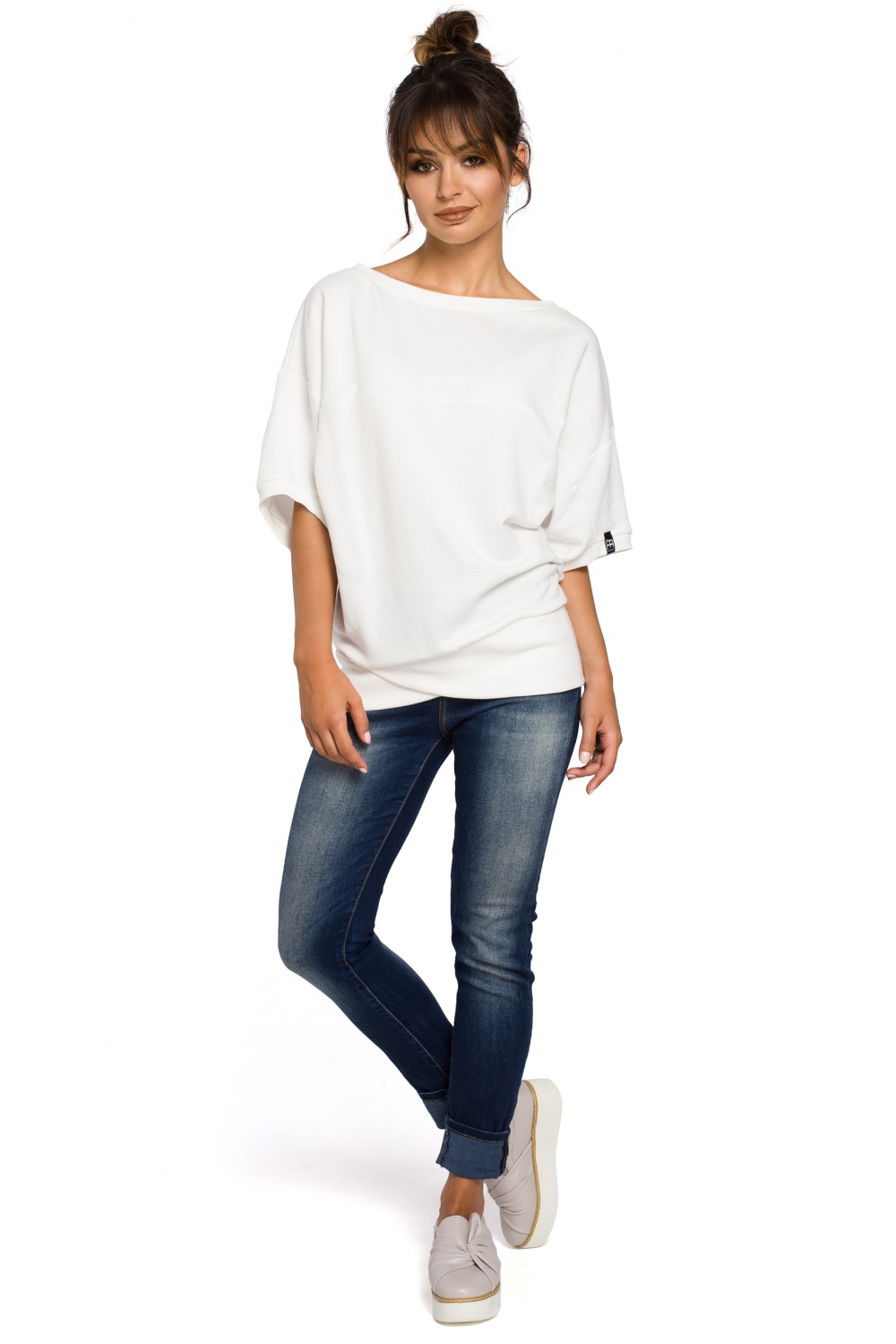 Bluza Damska Model B048 Ecru - BeWear - obrazek 2