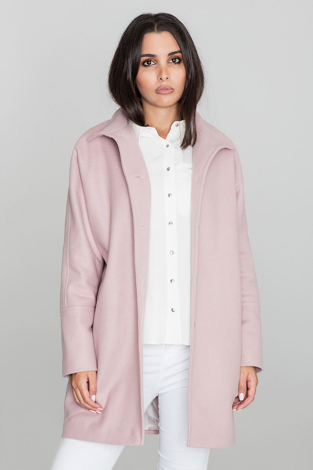 Płaszcz Damski Model M589 Pink - Figl - obrazek 2