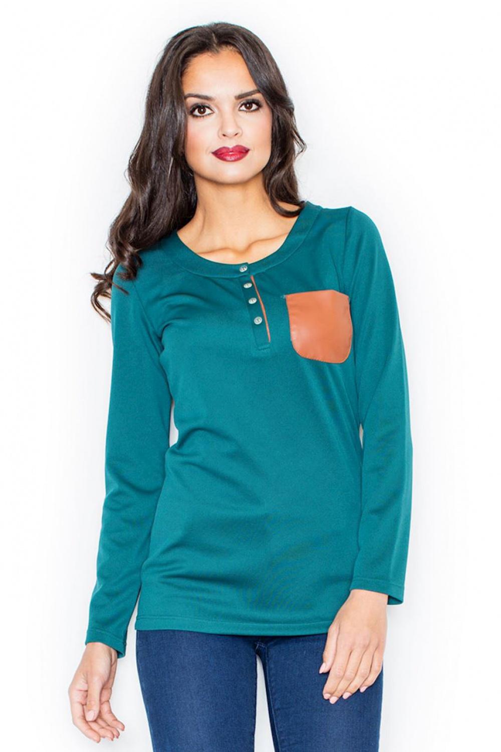 Bluzka Model M156 Green - Figl - obrazek 2