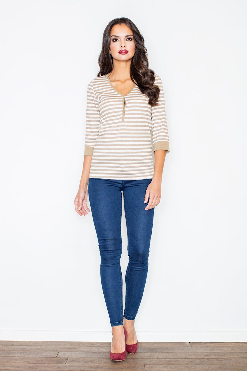 Bluzka Model 289 Beige - Figl - obrazek 2