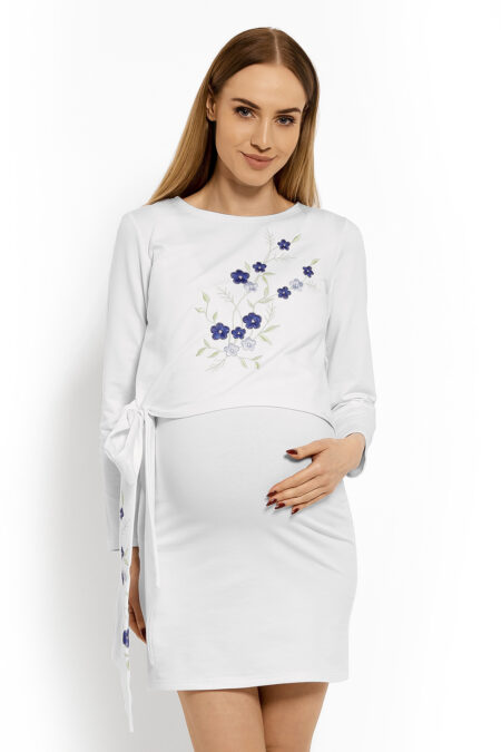 Sukienka Ciążowa Model 1624C White - PeeKaBoo