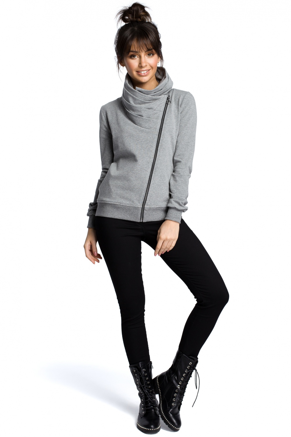 Bluza Damska Model B071 Grey - BeWear - obrazek 2