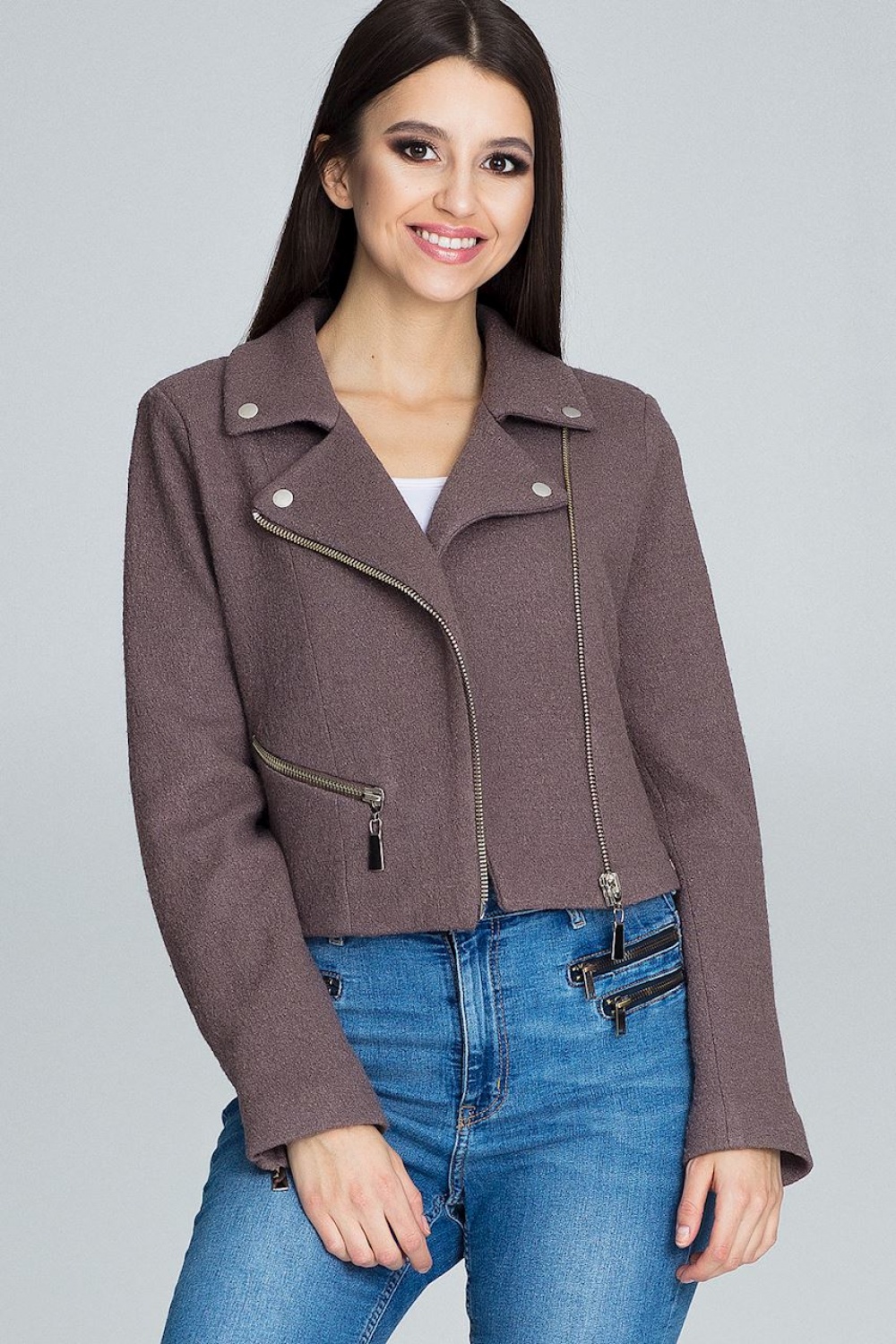 Kurtka Damska Model M607 Mocca - Figl - obrazek 2